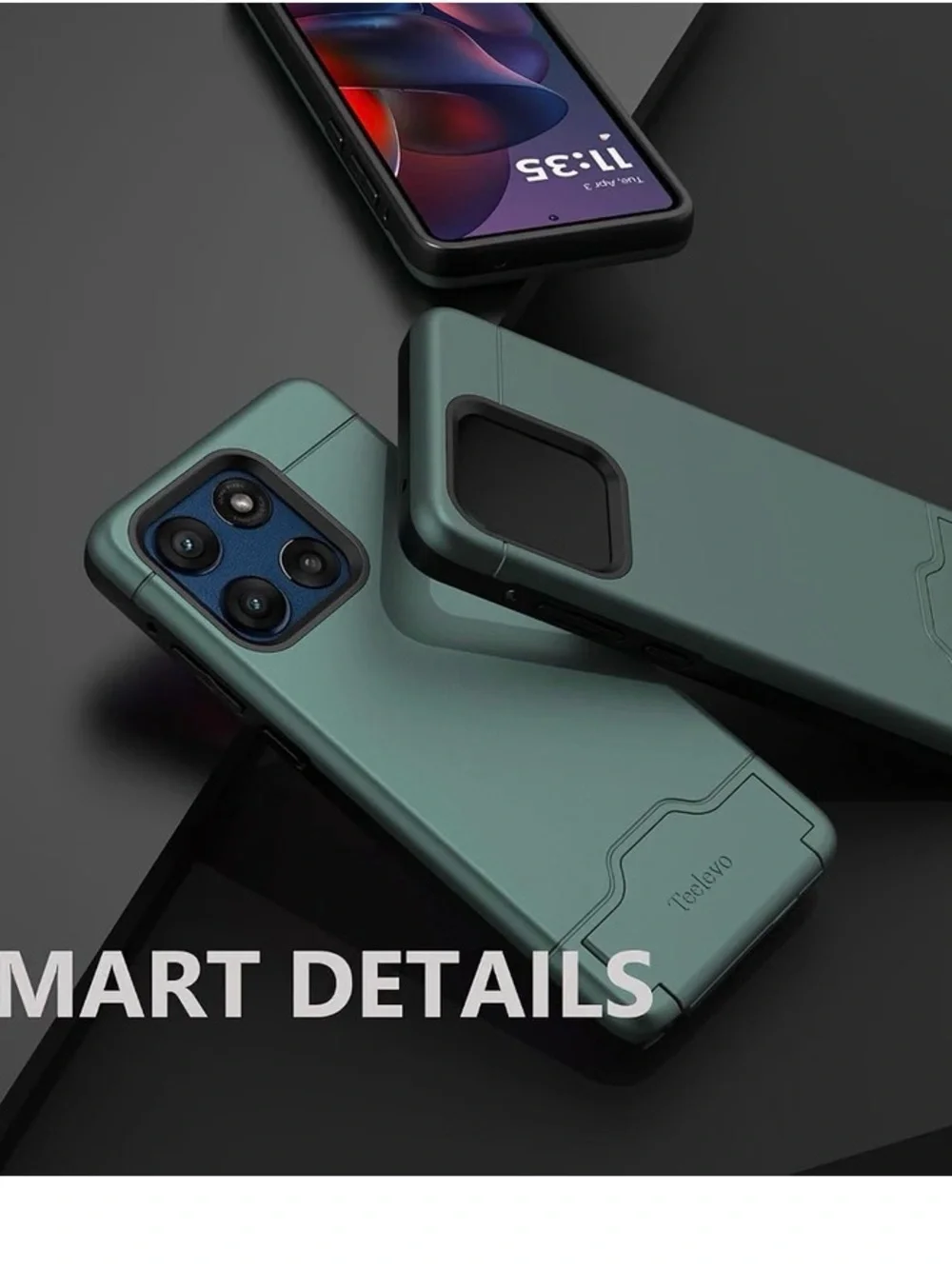 Protective Card Slot Case for Moto G Stylus 5G (2025) - Green NEW
